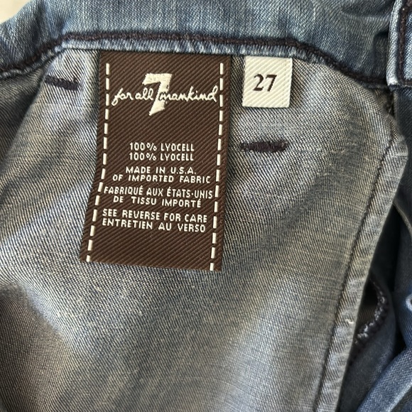 7 FOR ALL MANKIND Pleated Lyocell Shorts Size 27 - Picture 6 of 6